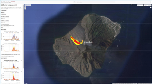 Un’applicazione open e user friendly per l’osservazione dei vulcani dallo spazio con dati Copernicus